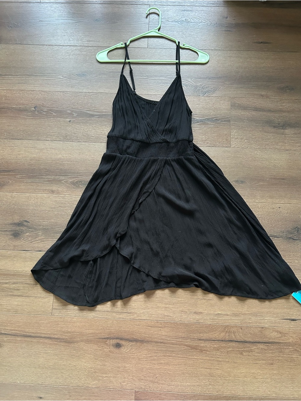 Cupshe Black Asymmetrical Spaghetti-Strap Midi Dress